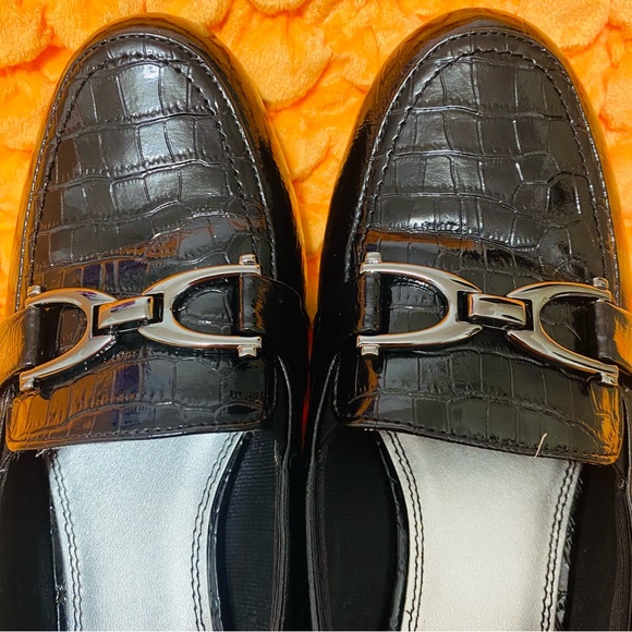 Life Stide black faux, Loafers Slip On Pointed Toe Shoes WomenSz 8 - Picture 5 of 6